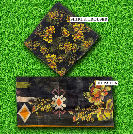 LAWN BANA DORA ALLOVER 3PIECE DIGITEL SUIT