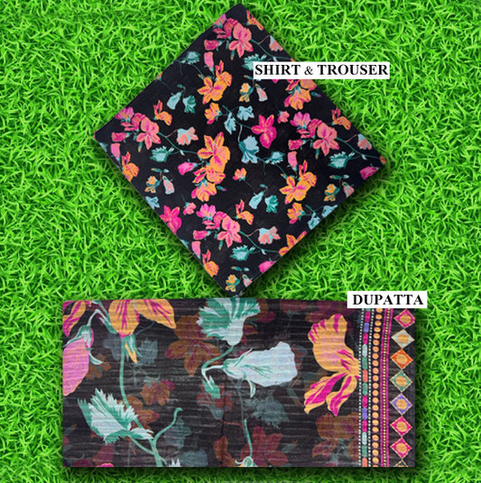LAWN BANA DORA ALLOVER 3PIECE DIGITEL SUIT