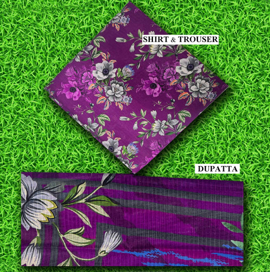 LAWN BANA DORA ALLOVER 3PIECE DIGITEL SUIT