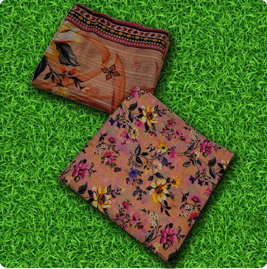 LAWN ALL OVER DIGITAL PRINTED SUITE WITH DAMAN PATCH